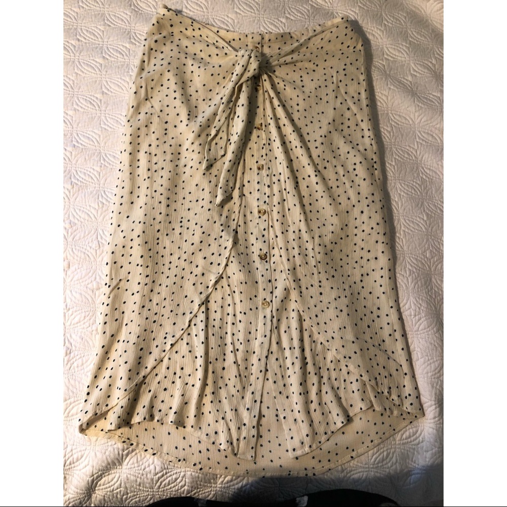 Polka dot midi skirt